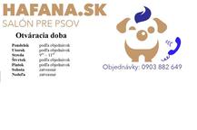 HAFANA.sk - salón pre psíkov | Sabinov | Salón pre psov | Salonprepsy.sk