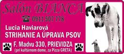 Salón Bianca - strihanie a úprava psov | Prievidza | Salón pre psov | Salonprepsy.sk